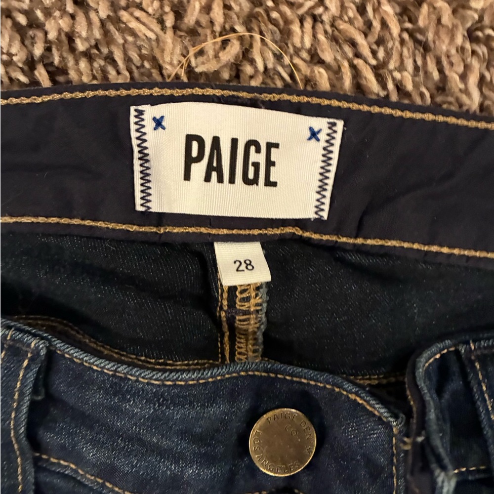 PAIGE Dark Blue Skinny Jeans - Picture 2 of 4